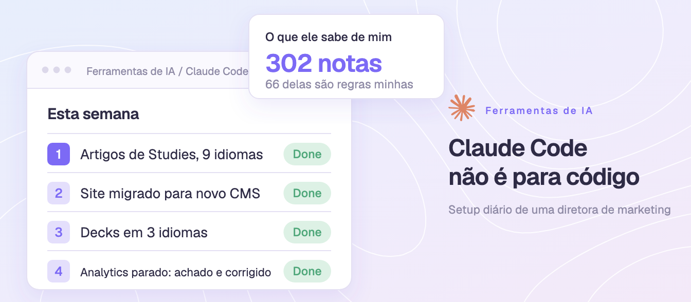 Claude Code não é para código: como uma diretora de marketing o usa todos os dias